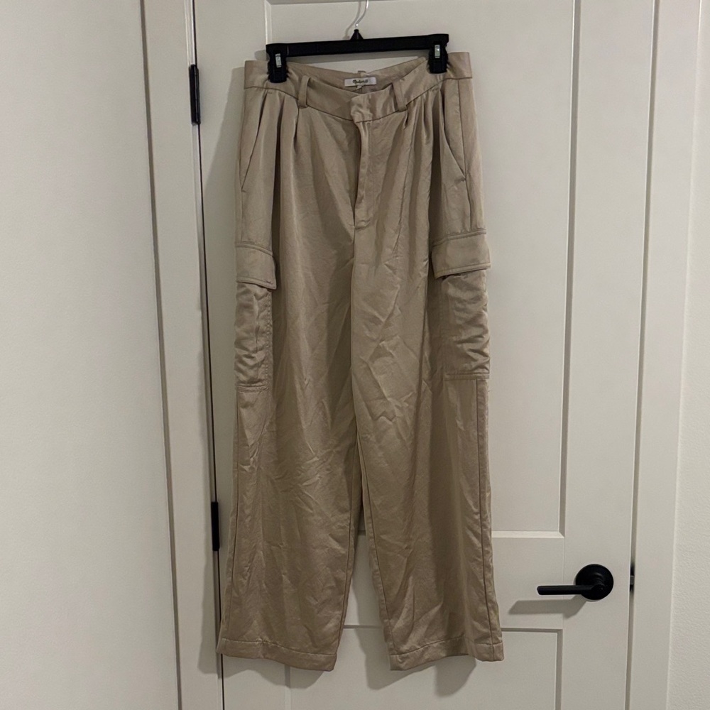 Madewell Cargo Satin Pants size 8